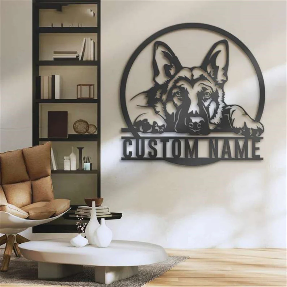 Berger Allemand Art Mural en Métal Personnalisé pour Amoureux des Chiens - Image 8