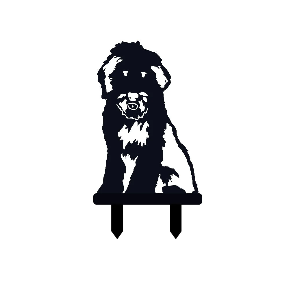 Berger Anglais Ancestral Silhouette de Chien en Métal Noir - Image 8