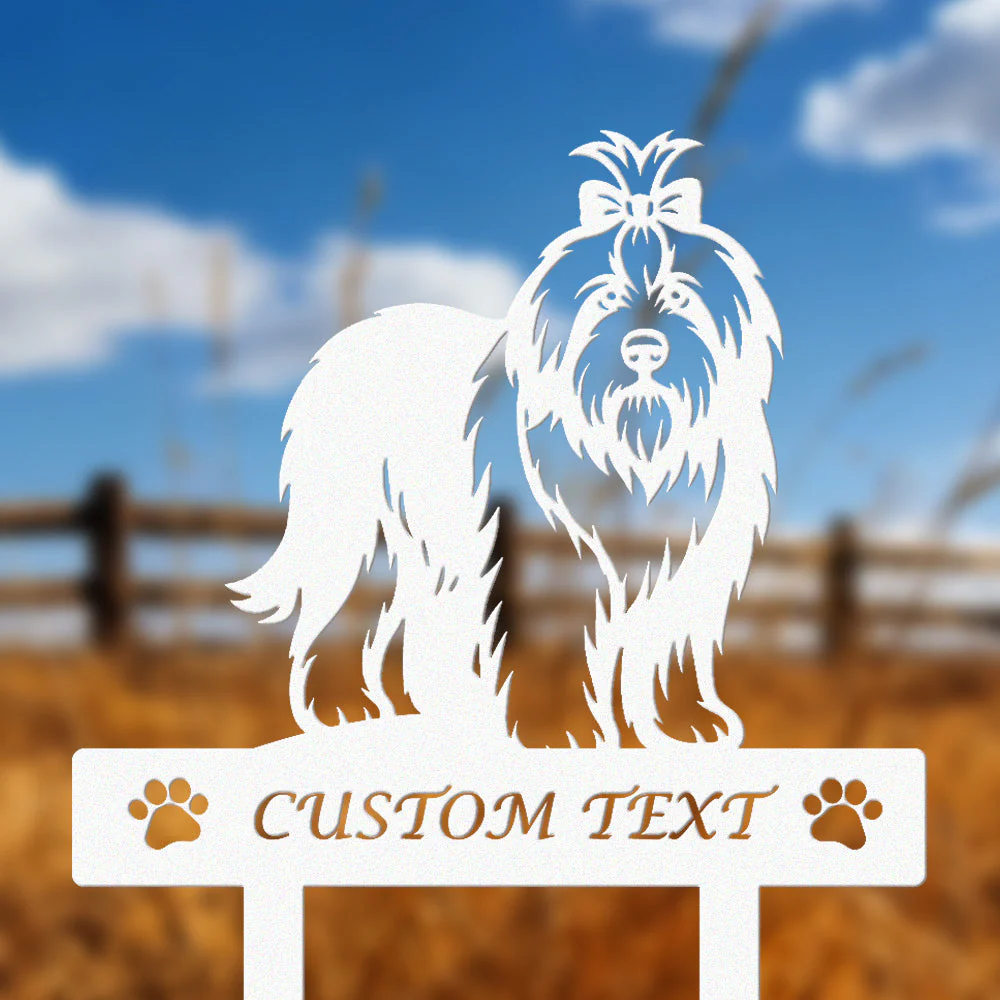 Berger Anglais Ancestral Silhouette de Chien Personnalisée Piquet de Jardin en Métal - Image 8