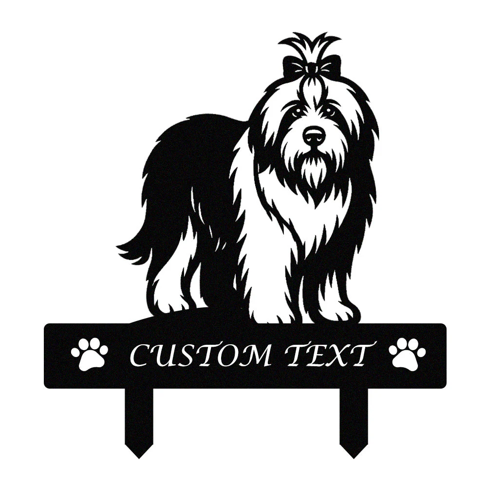 Berger Anglais Ancestral Silhouette de Chien Personnalisée Piquet de Jardin en Métal - Image 9
