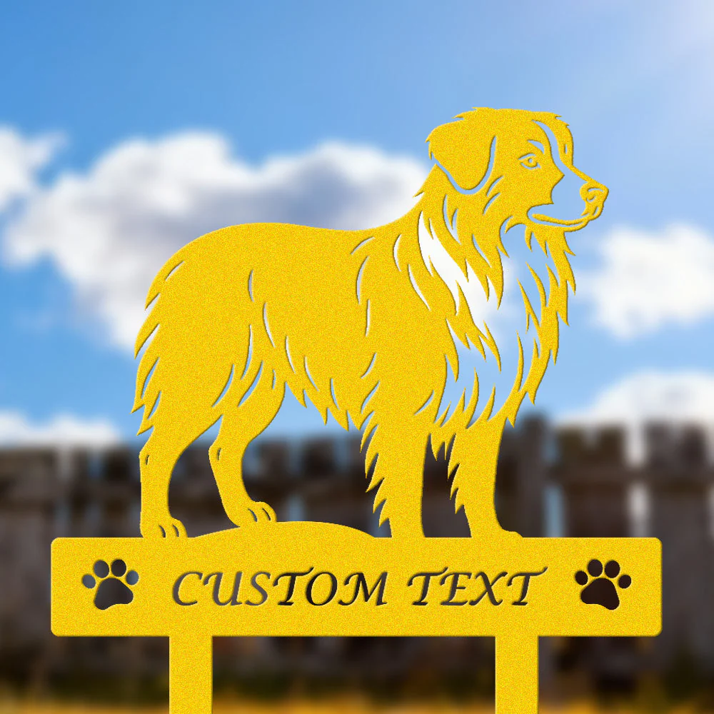 Berger Australien Silhouette de Chien Personnalisée Piquet de Jardin en Métal - Image 7