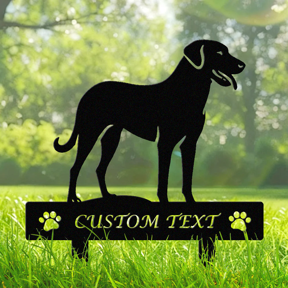 Berger d'Anatolie Silhouette de Chien Personnalisée Piquet de Jardin en Métal