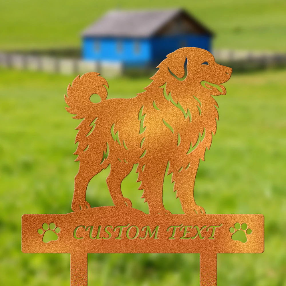 Berger de la Maremme Silhouette de Chien Personnalisée Piquet de Jardin en Métal - Image 4