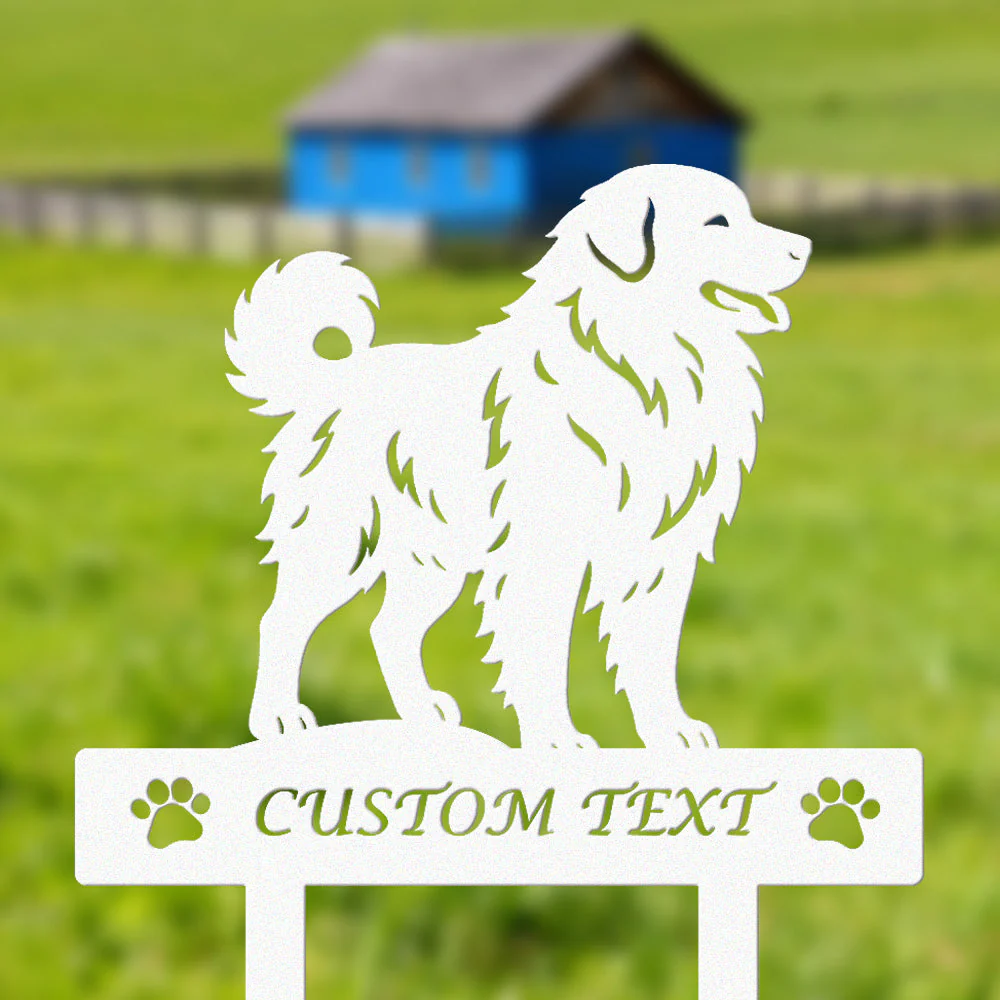 Berger de la Maremme Silhouette de Chien Personnalisée Piquet de Jardin en Métal - Image 8