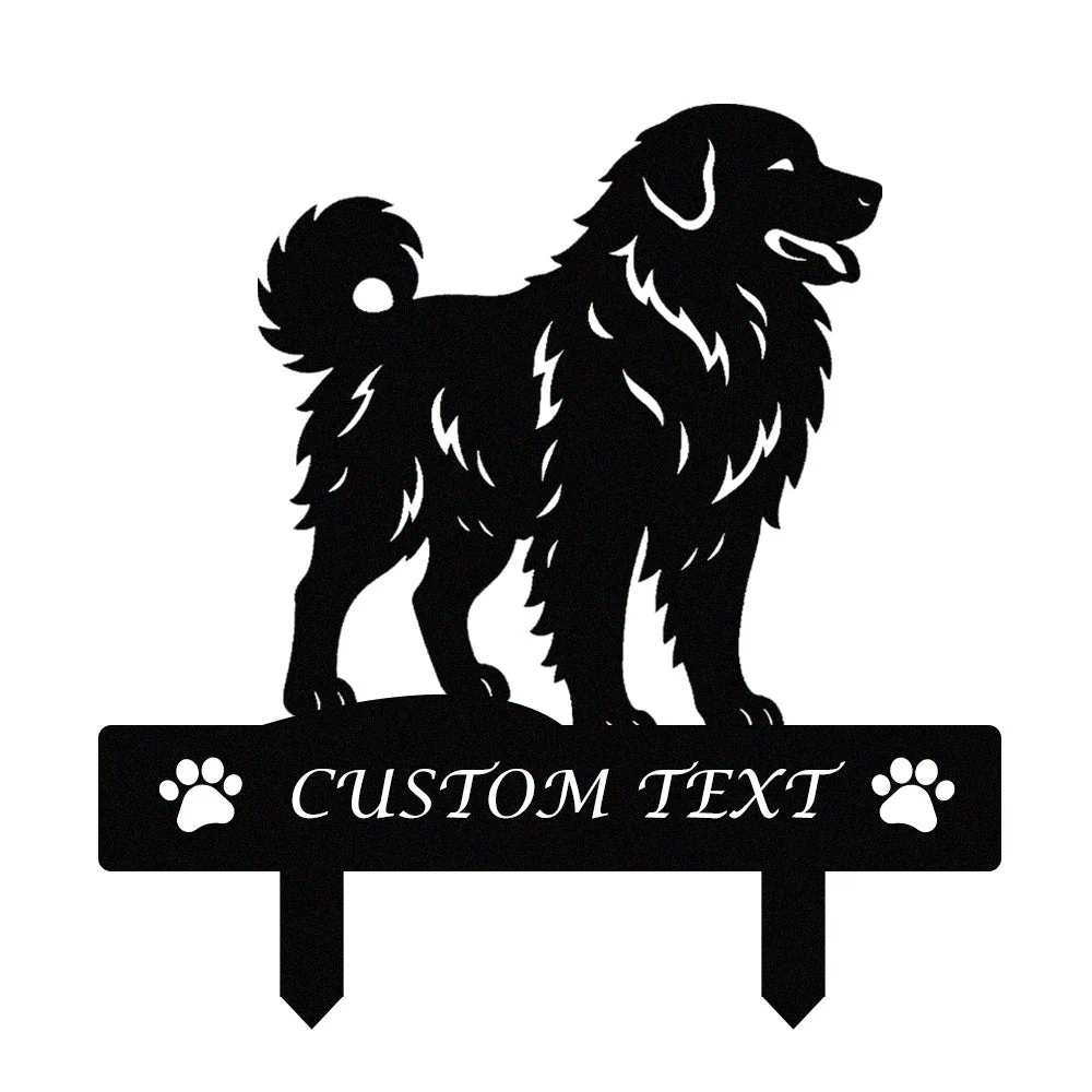 Berger de la Maremme Silhouette de Chien Personnalisée Piquet de Jardin en Métal - Image 9