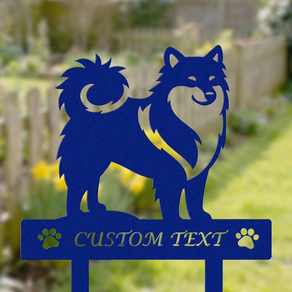 Berger Islandais Silhouette de Chien Personnalisée Piquet de Jardin en Métal - Image 6