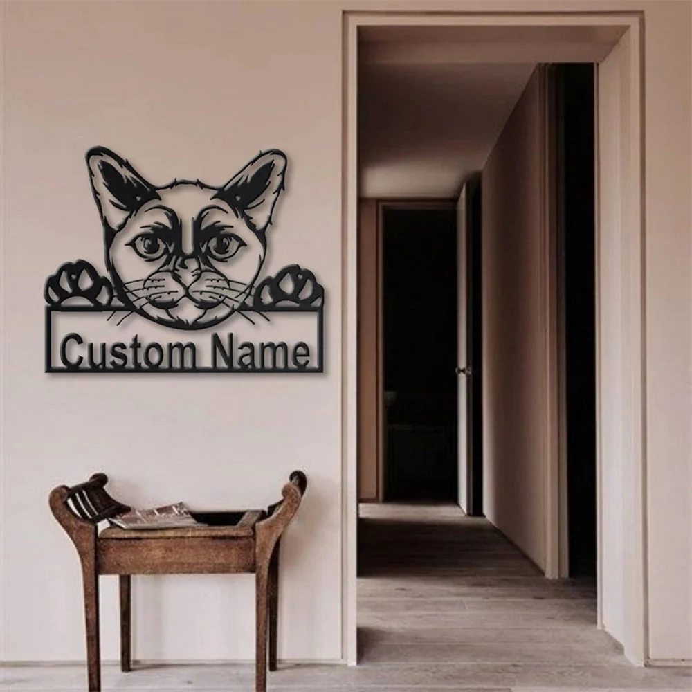 Birman Art en Métal Plaque de Nom en Métal Personnalisée - Image 4