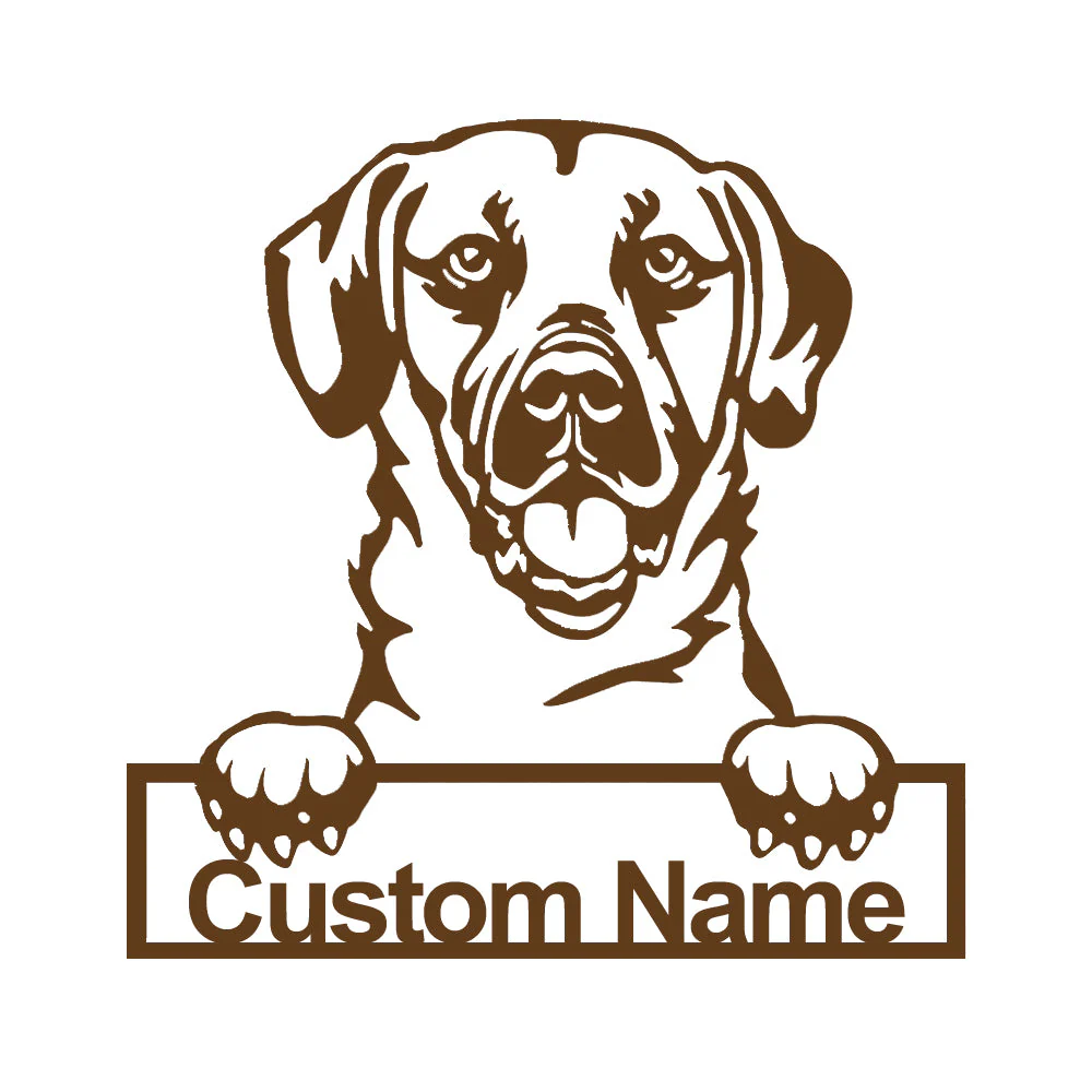Black Mouth Cur Art en Métal Plaque de Nom en Métal Personnalisée - Image 4