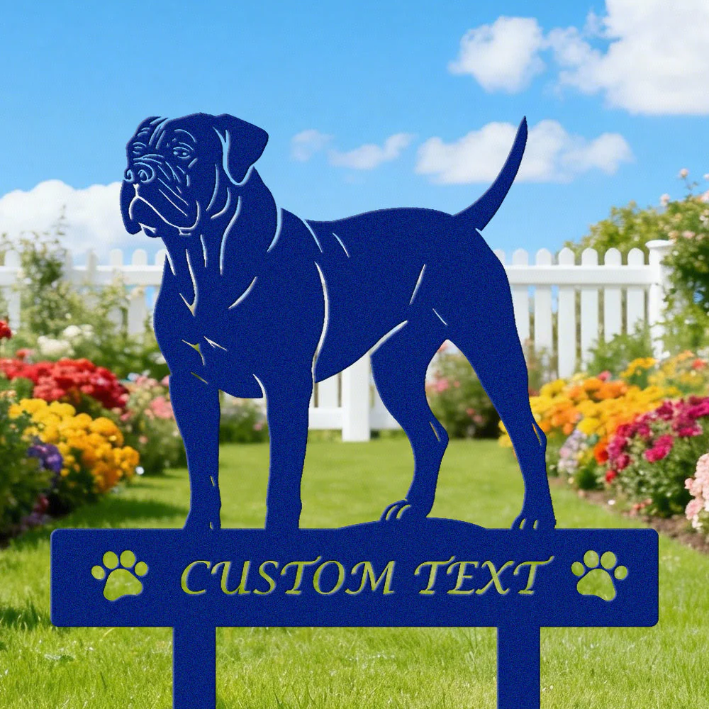 Boerboel Silhouette de Chien Personnalisée Piquet de Jardin en Métal - Image 6