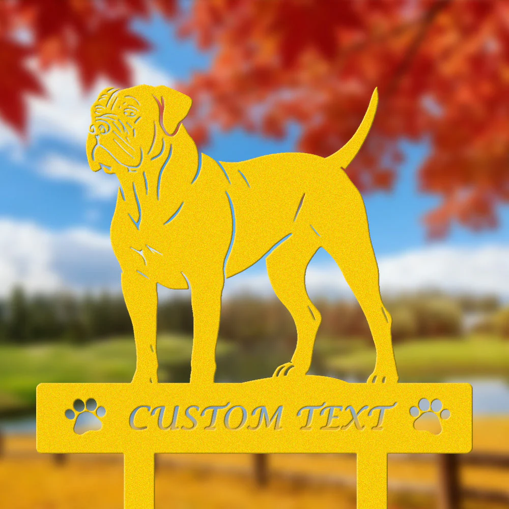 Boerboel Silhouette de Chien Personnalisée Piquet de Jardin en Métal - Image 7