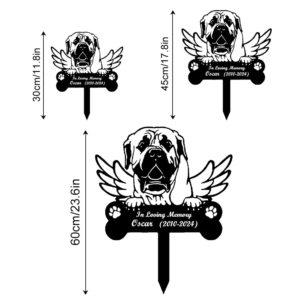 Boerboel Tuteur Commémoratif Personnalisé avec Ailes - Image 14