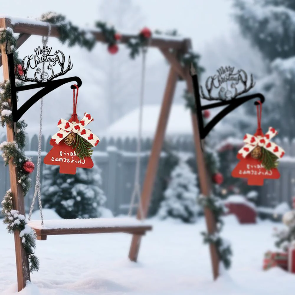 Bois de Joyeux Noël Support de Plantes à Suspendre Métallique - Image 2