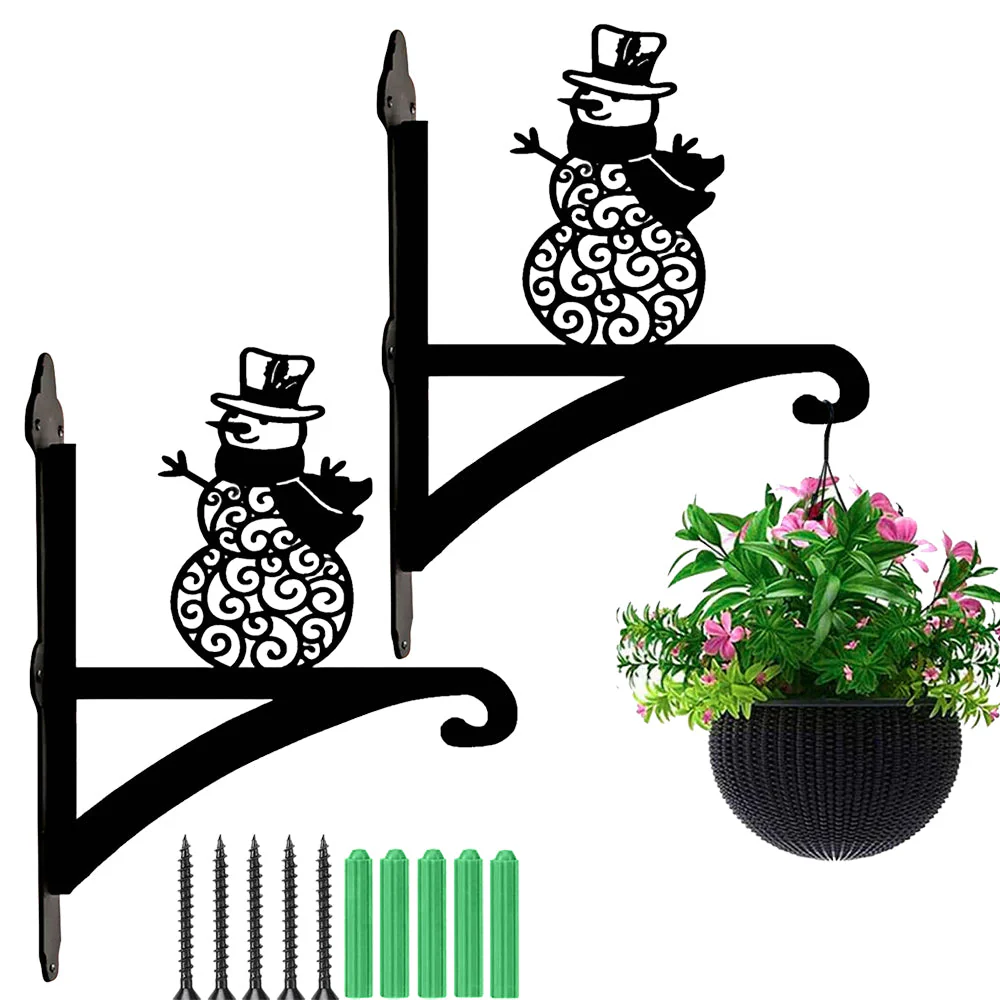 Bonhomme de Neige de Noël Support de Plantes à Suspendre Métallique - Image 7