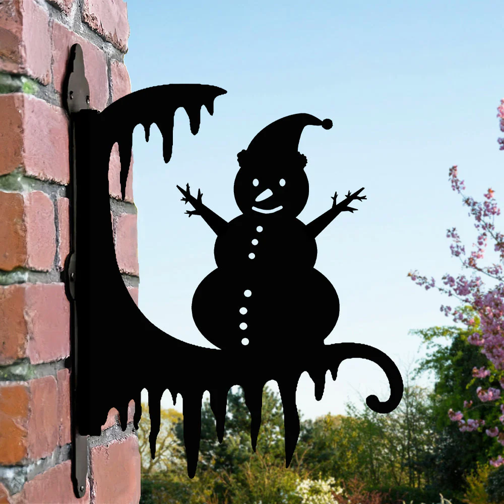 Bonhomme de Neige Support de Plantes à Suspendre Métallique