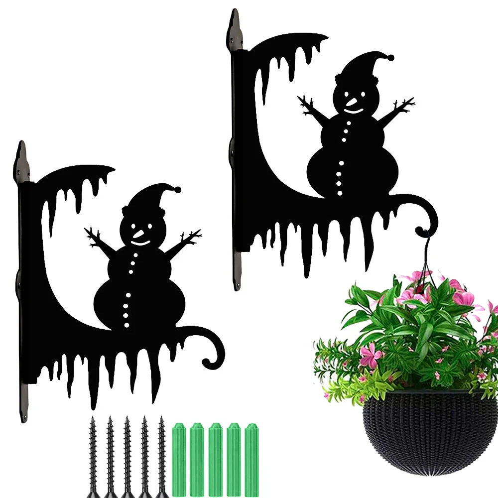 Bonhomme de Neige Support de Plantes à Suspendre Métallique - Image 8
