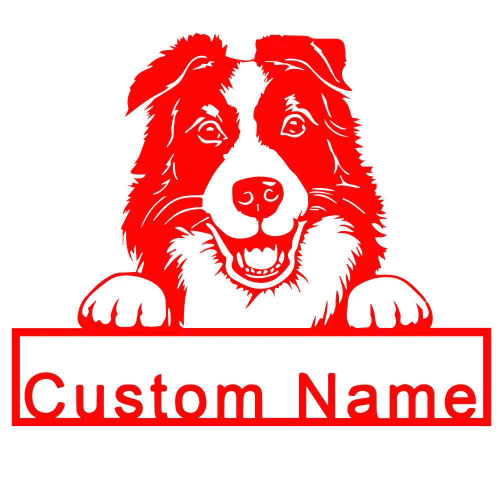 Border Collie Art Mural en Métal Plaque en Métal Personnalisée pour Amoureux des Chiens - Image 5