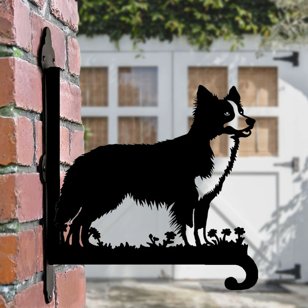 Border Collie de Luxe Support de Plantes à Suspendre Métallique - Image 2