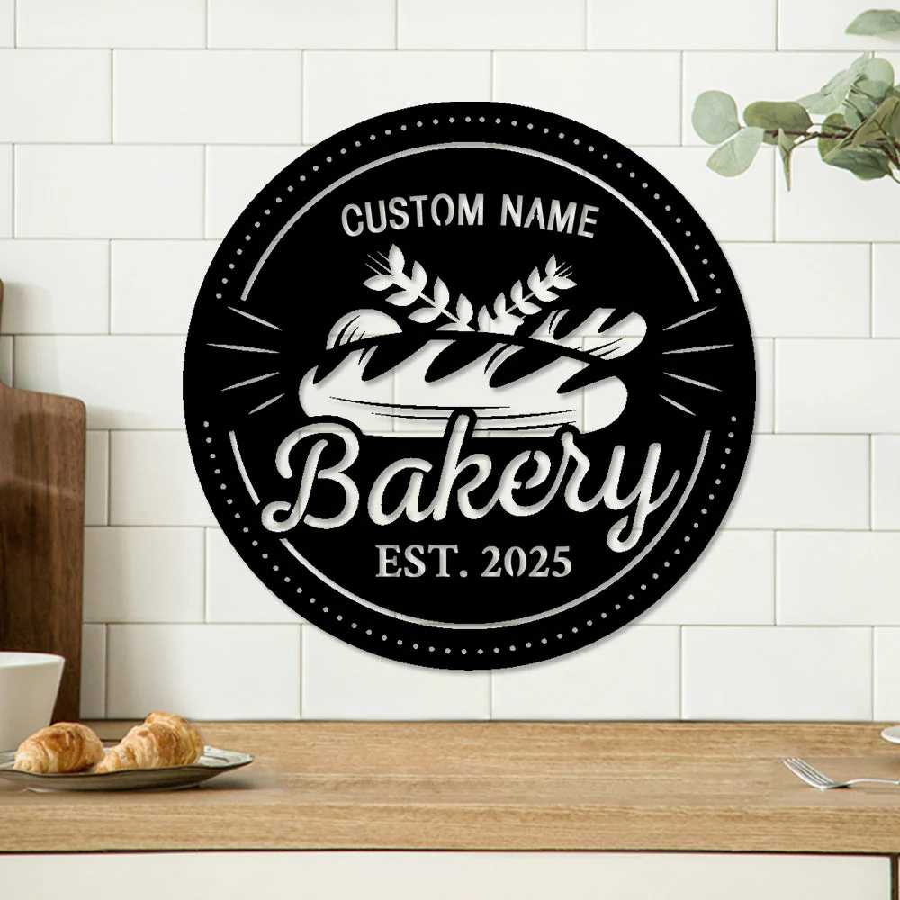 Boulangerie et Cuisine Métal Personnalisée Plaque Personnalisée en Métal Décoratif Mural - Image 4