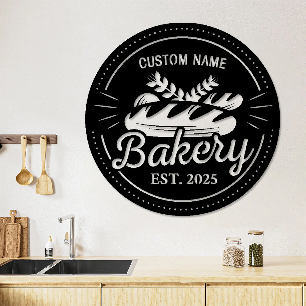 Boulangerie et Cuisine Métal Personnalisée Plaque Personnalisée en Métal Décoratif Mural - Image 5