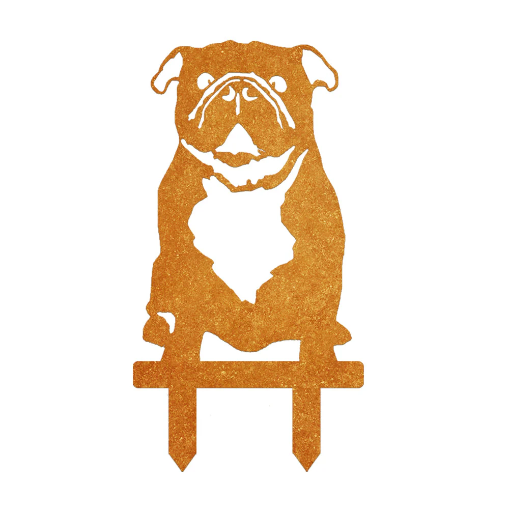 Bouledogue Anglais Silhouette en Métal - Image 10