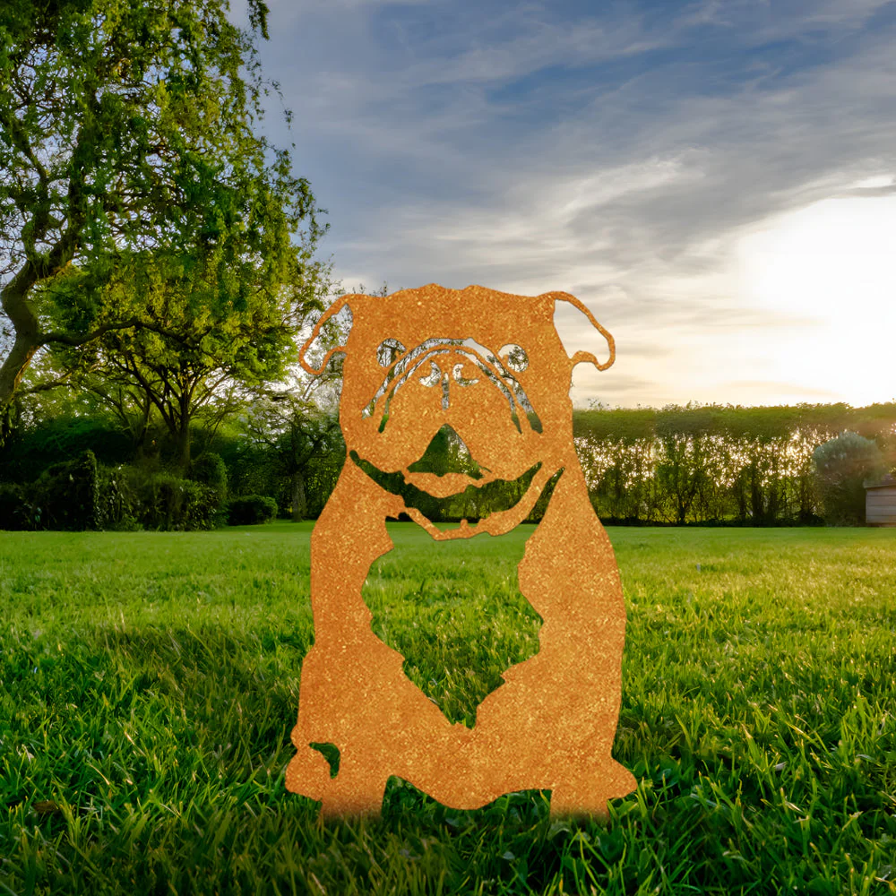 Bouledogue Anglais Silhouette en Métal - Image 2