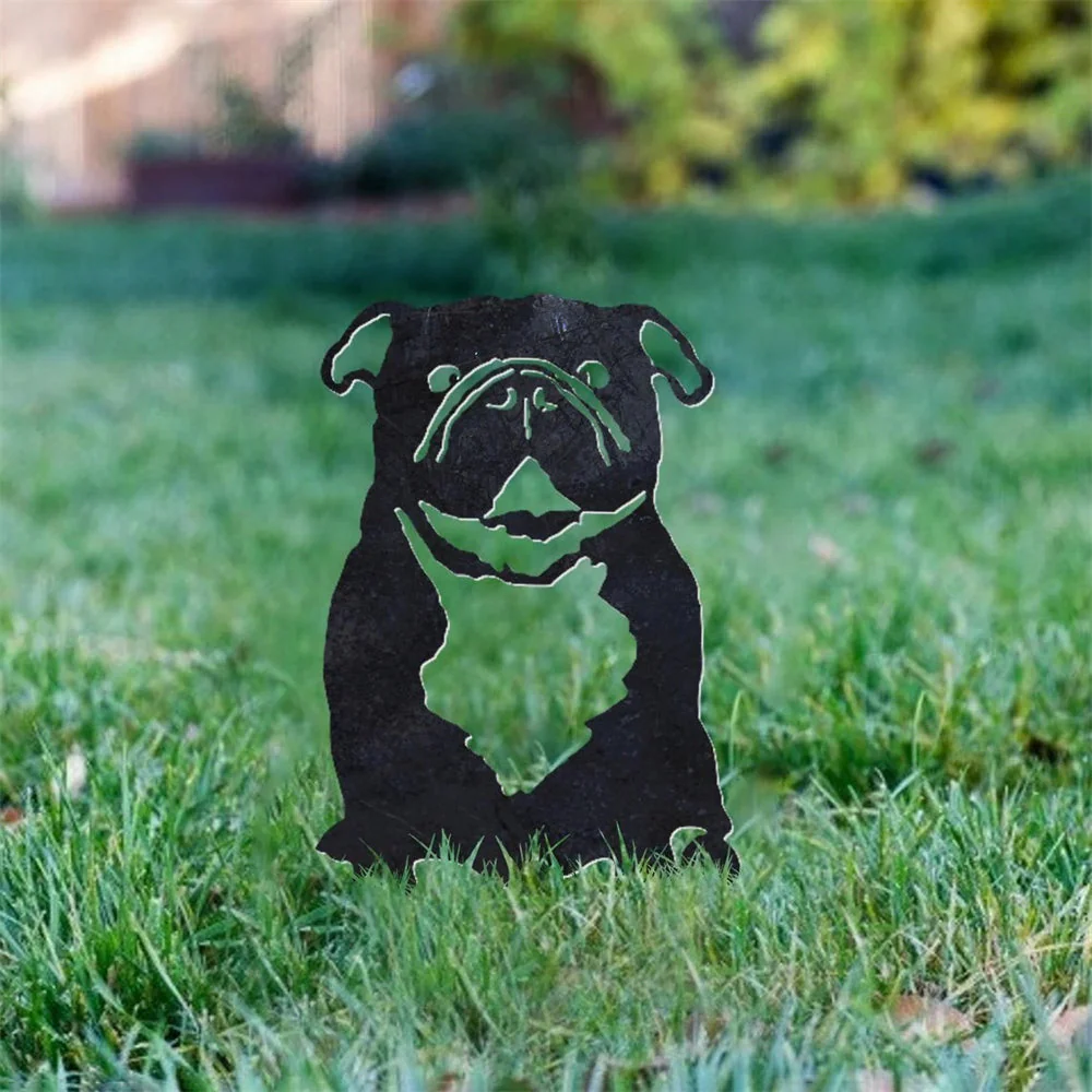 Bouledogue Anglais Silhouette en Métal - Image 4