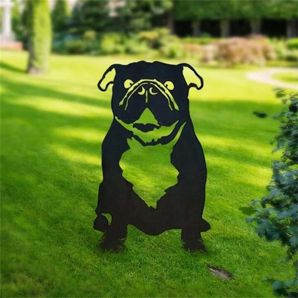 Bouledogue Anglais Silhouette en Métal - Image 6