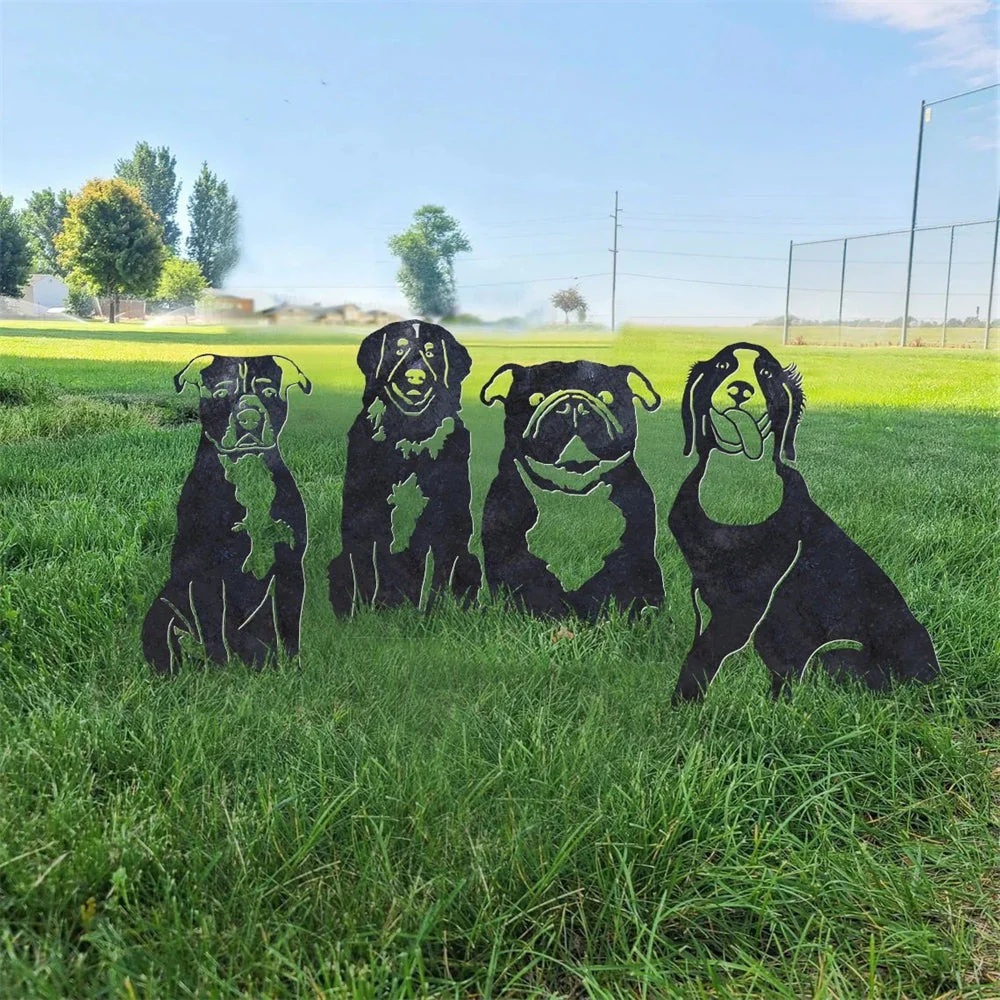 Bouledogue Anglais Silhouette en Métal - Image 8