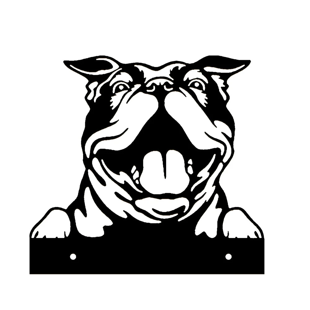 Bouledogue Curieux Plaque Métallique – Décoration de Jardin Extérieur Animale - Image 6
