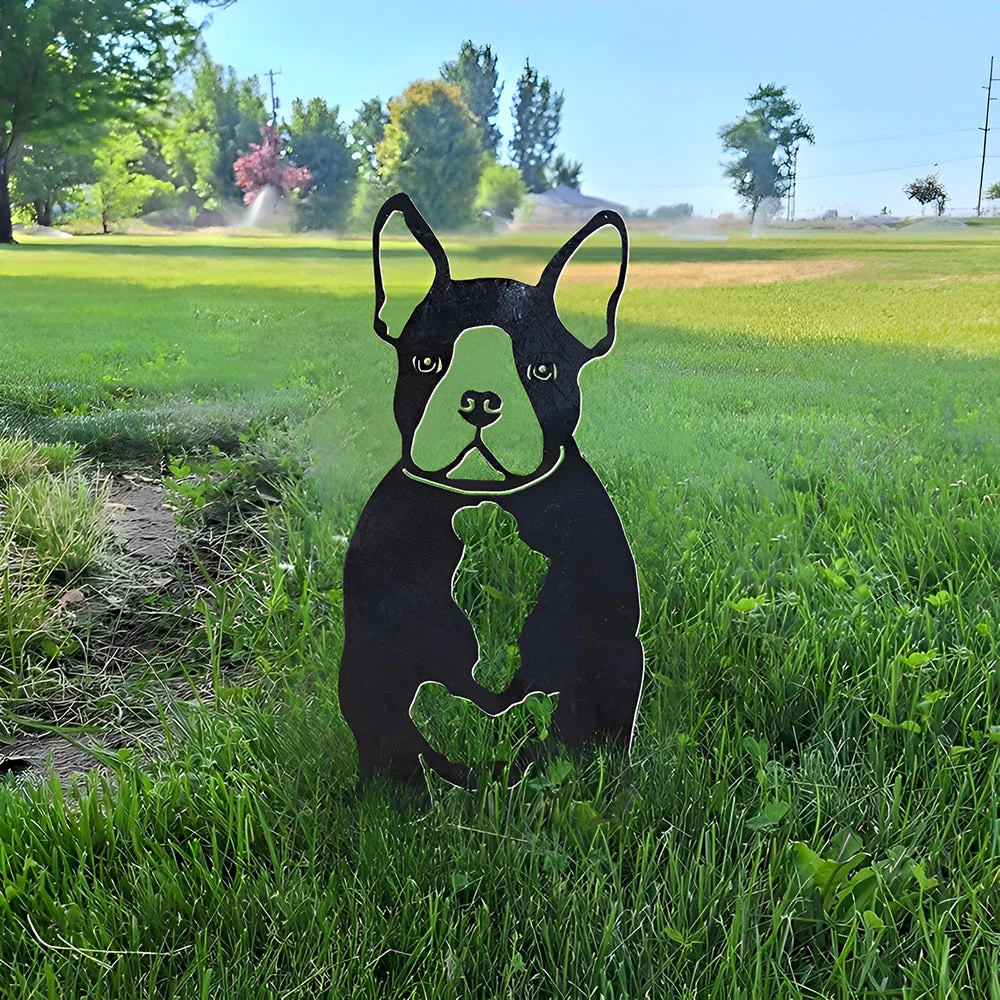 Bouledogue Français Silhouette en Métal - Image 3