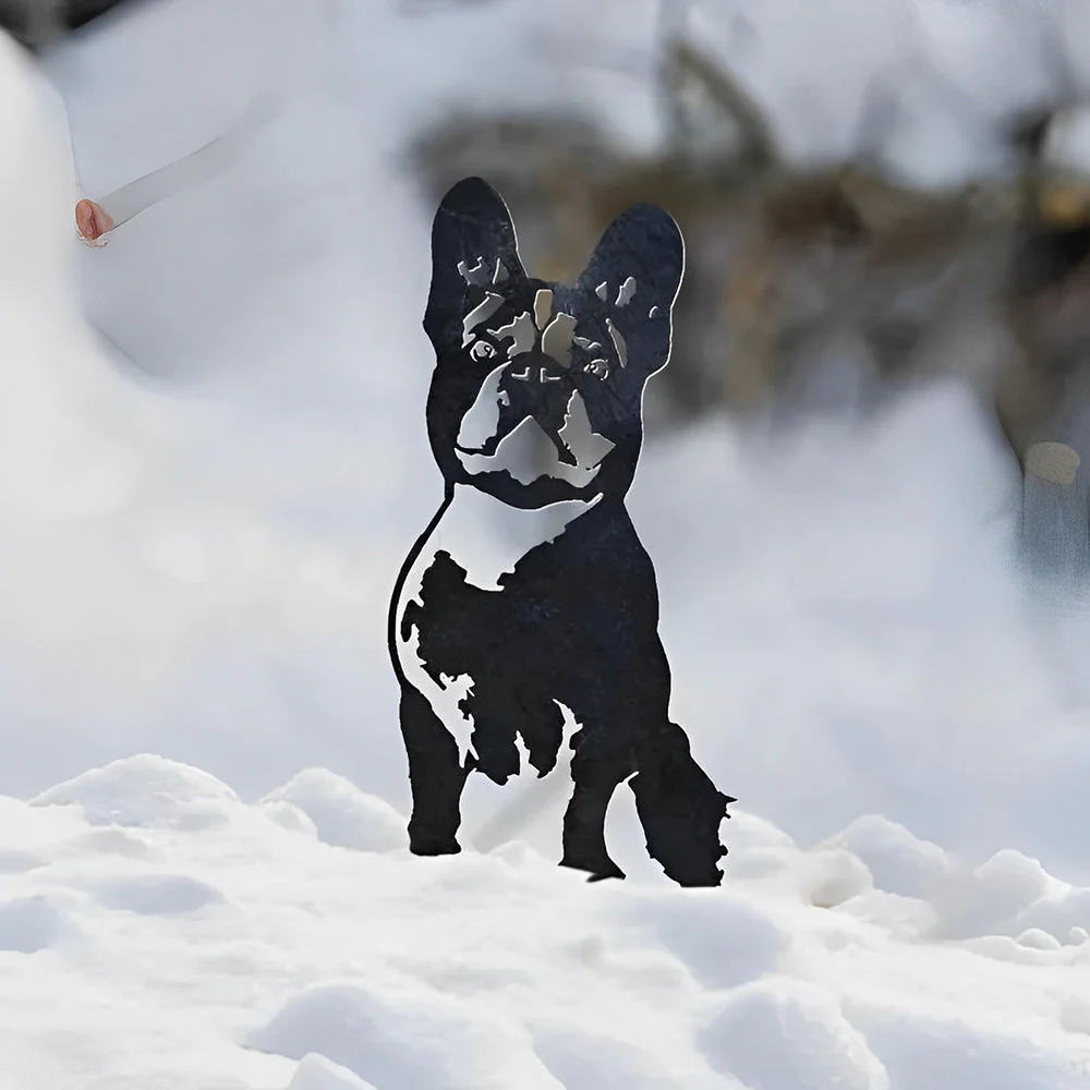 Bouledogue Français Silhouette en Métal - Image 3