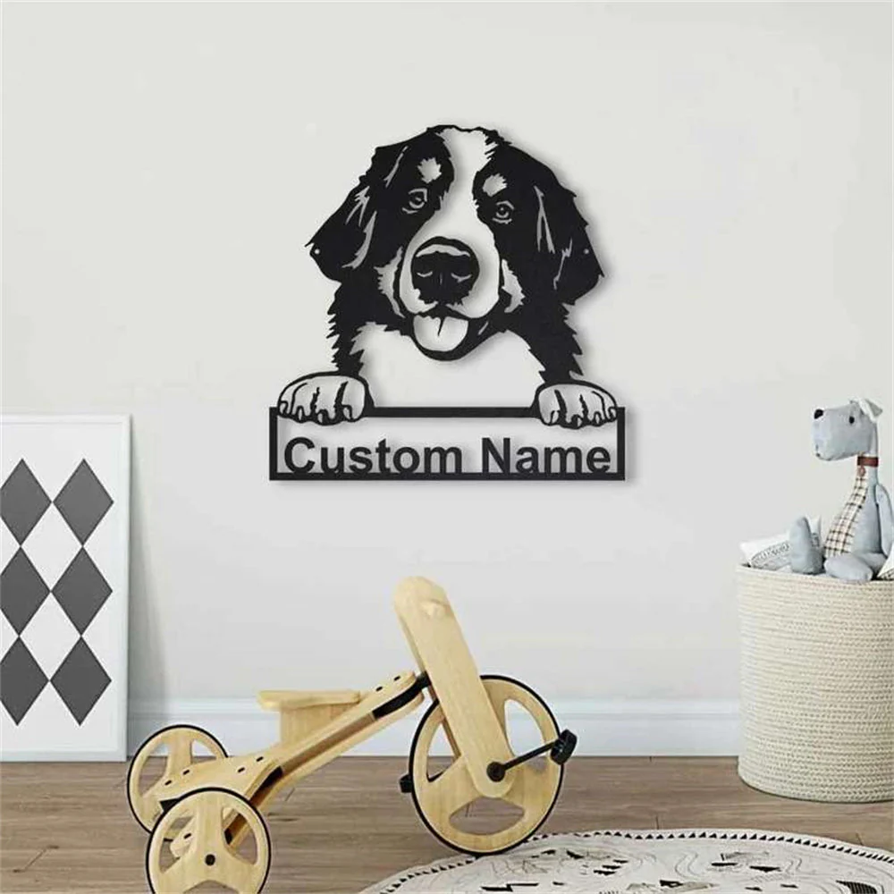 Bouvier Bernois Art Mural en Métal Plaque en Métal Personnalisée pour Amoureux des Chiens