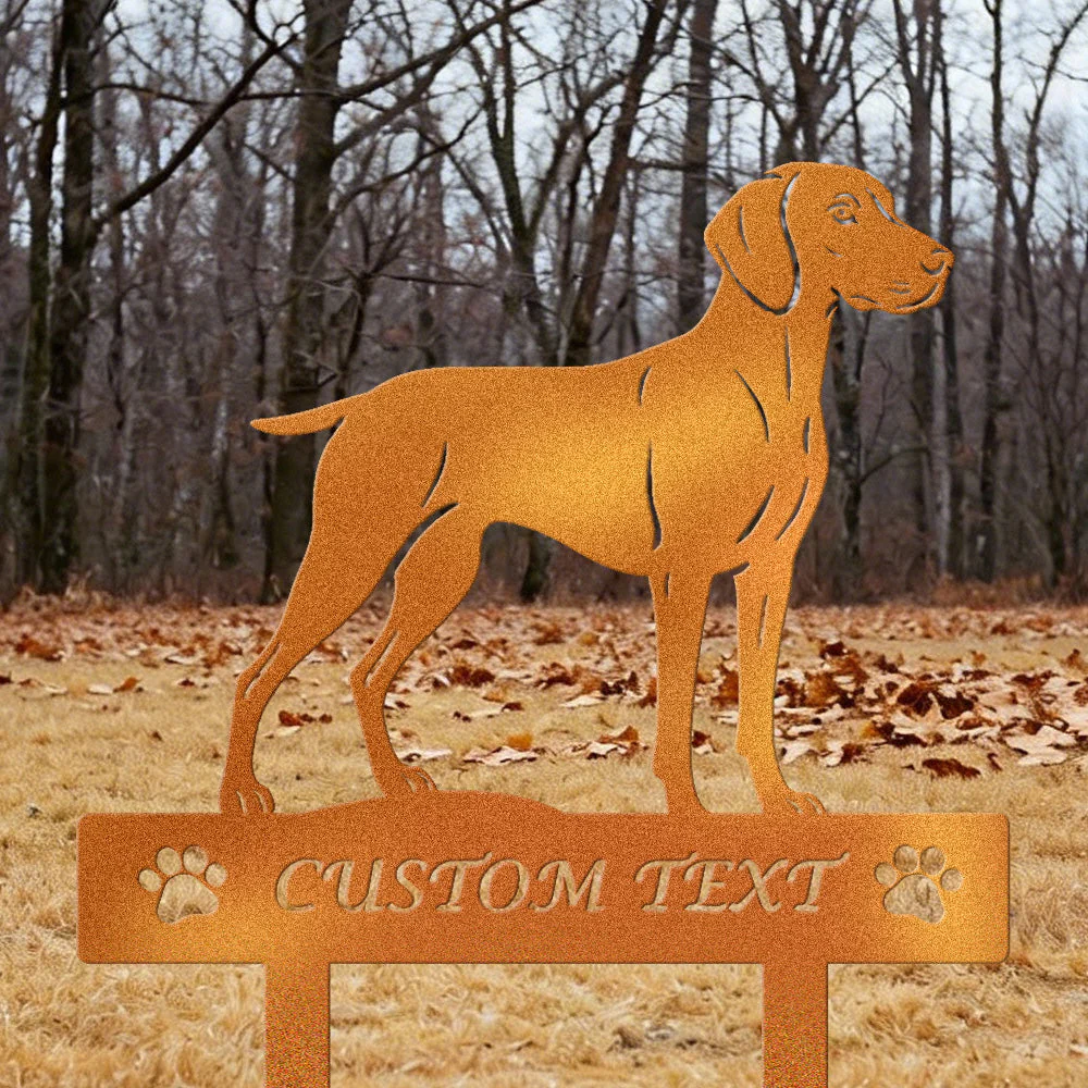 Braque de Weimar Silhouette de Chien Personnalisée Piquet de Jardin en Métal - Image 4