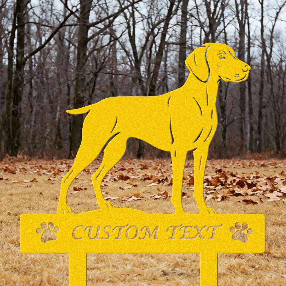 Braque de Weimar Silhouette de Chien Personnalisée Piquet de Jardin en Métal - Image 7