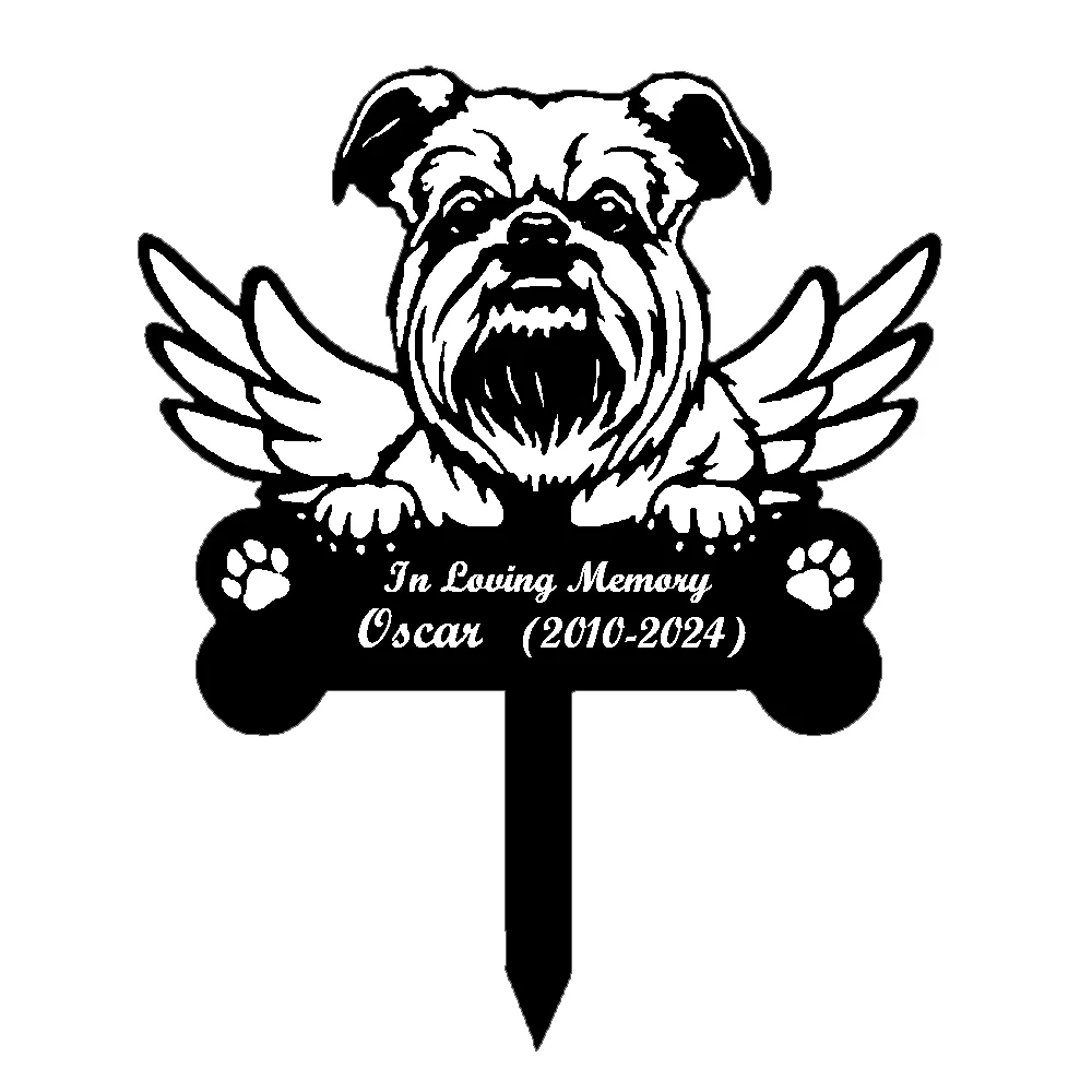 Brussels Griffon Tuteur Commémoratif Personnalisé avec Ailes - Image 15