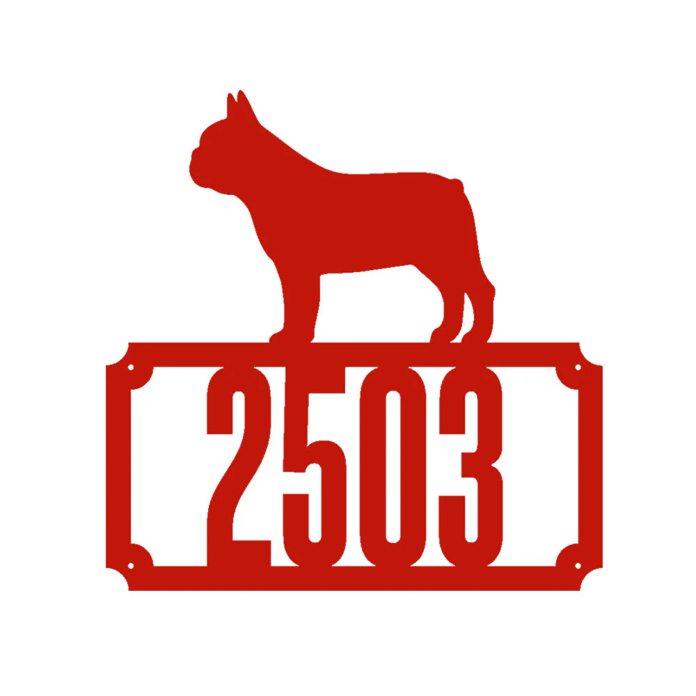 Bulldog Plaque de Numéro de Maison Monogramme et Adresse en Métal Personnalisée - Image 10