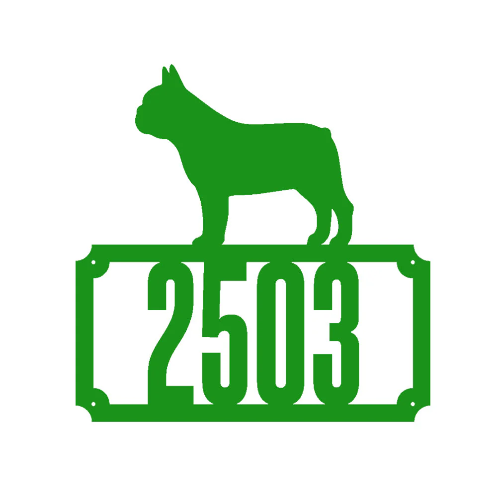 Bulldog Plaque de Numéro de Maison Monogramme et Adresse en Métal Personnalisée - Image 11