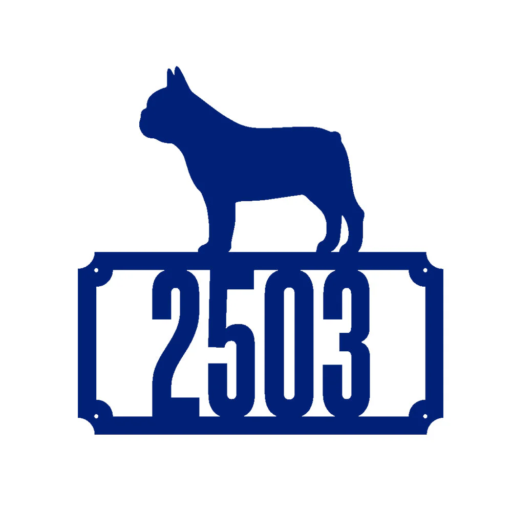 Bulldog Plaque de Numéro de Maison Monogramme et Adresse en Métal Personnalisée - Image 12