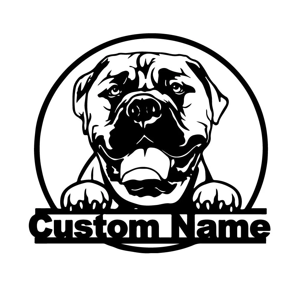Bullmastiffs Art Mural en Métal Plaque en Métal Personnalisée pour Amoureux des Chiens - Image 5