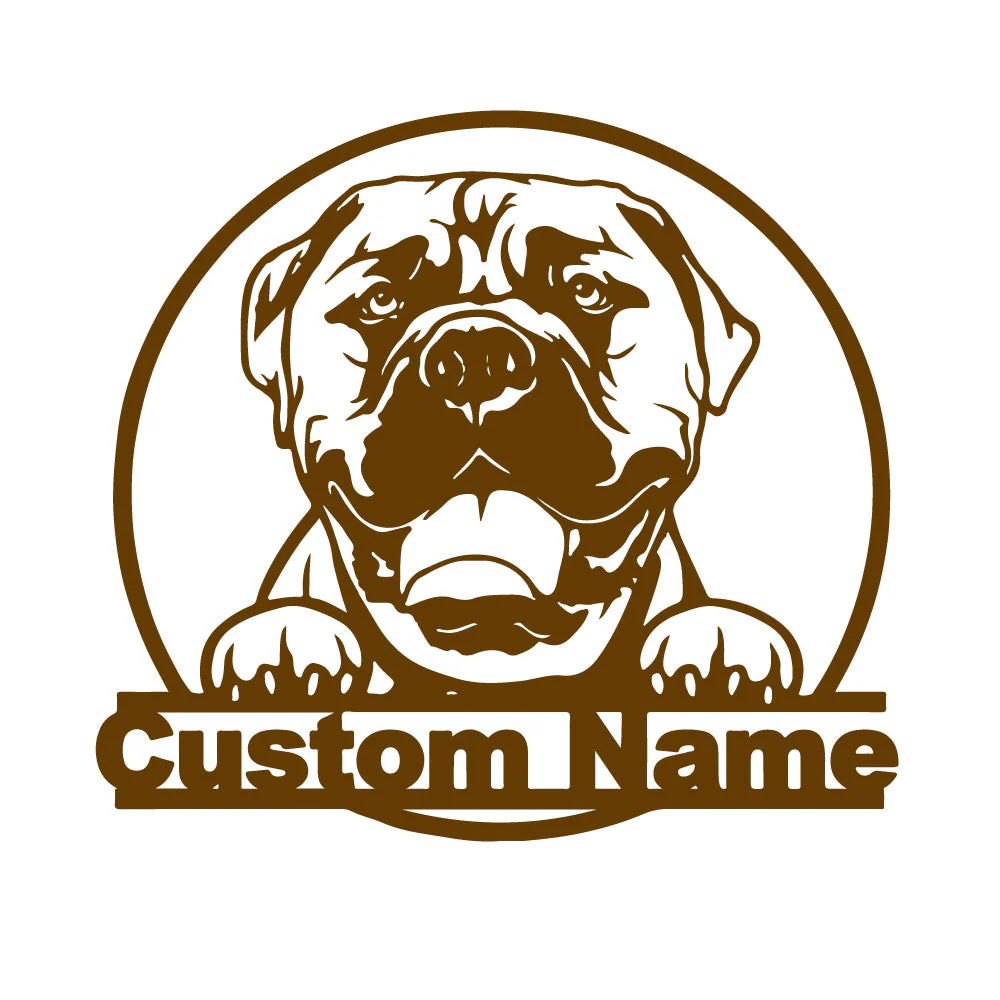 Bullmastiffs Art Mural en Métal Plaque en Métal Personnalisée pour Amoureux des Chiens - Image 6