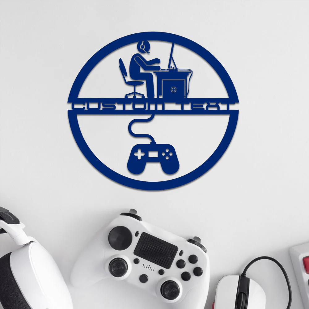 Cadeau Gamer Plaque Personnalisée en Métal Décoratif Mural - Image 4