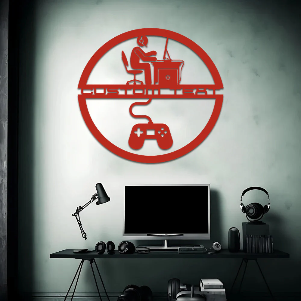 Cadeau Gamer Plaque Personnalisée en Métal Décoratif Mural - Image 7