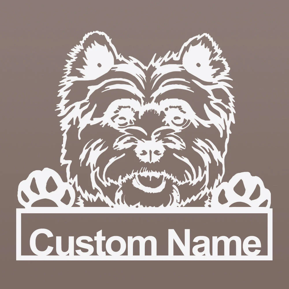 Cairn Terrier Art en Métal Plaque de Nom en Métal Personnalisée - Image 6