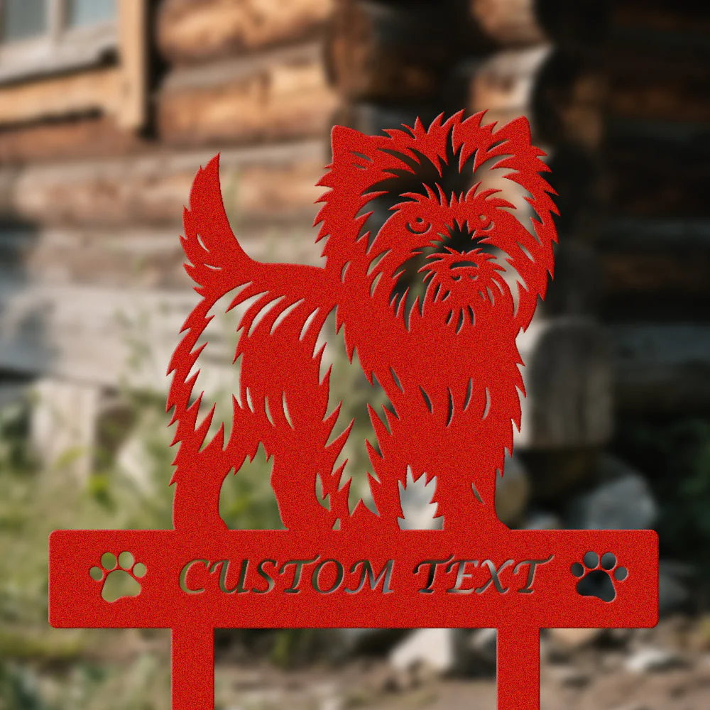 Cairn Terrier Silhouette de Chien Personnalisée Piquet de Jardin en Métal - Image 3