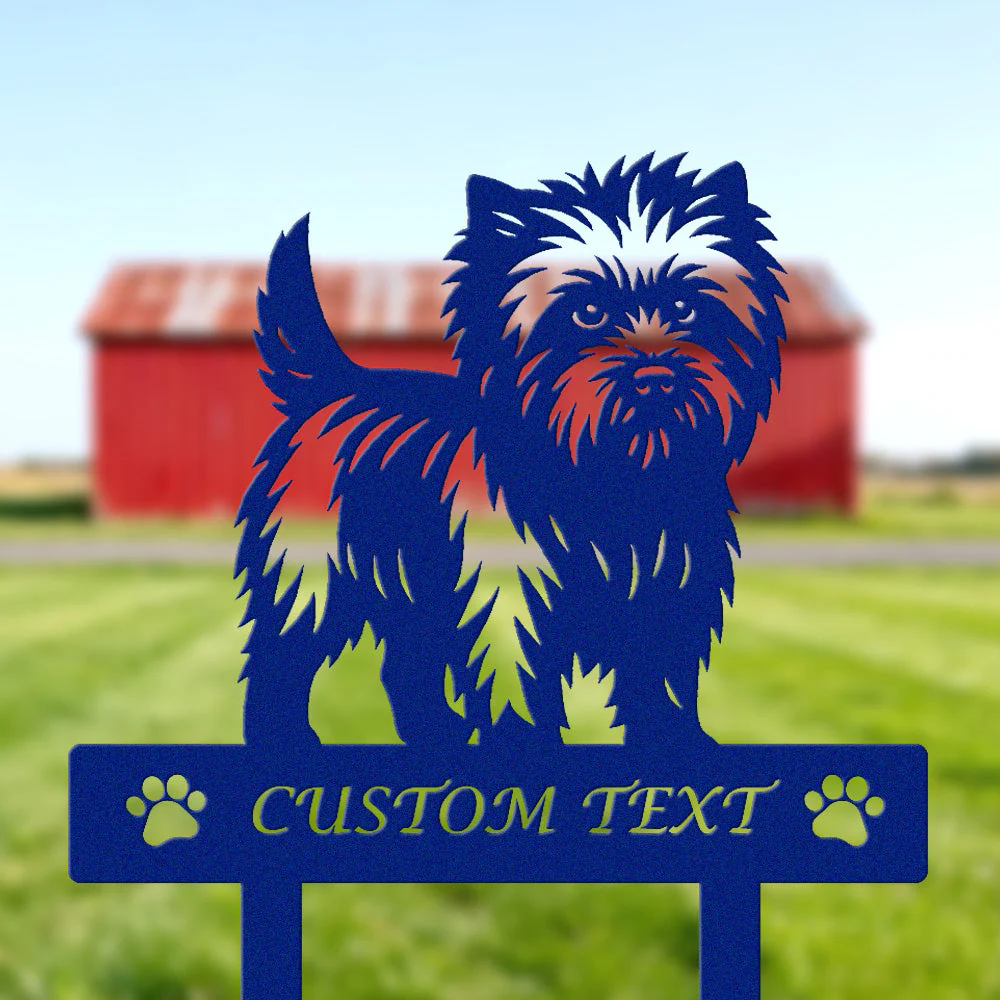 Cairn Terrier Silhouette de Chien Personnalisée Piquet de Jardin en Métal - Image 6