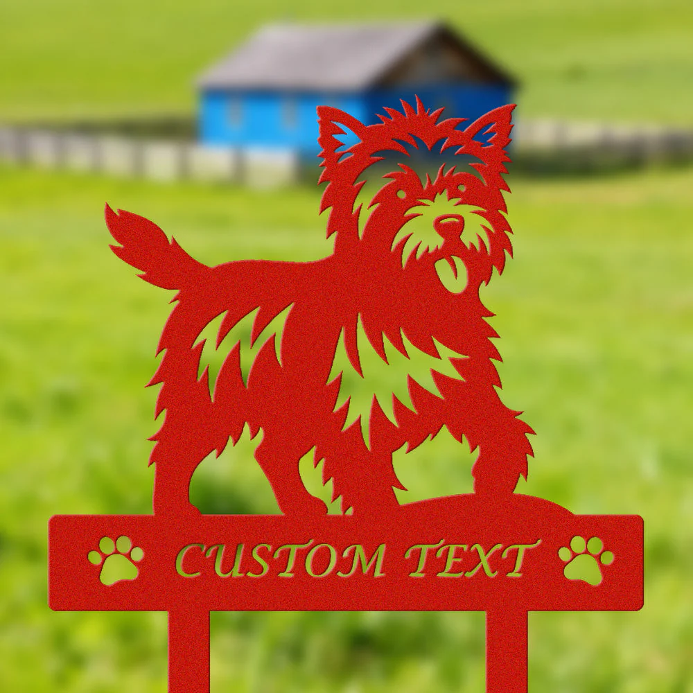 Cairn Terrier Silhouette de Chien Personnalisée Piquet de Jardin en Métal - Image 3