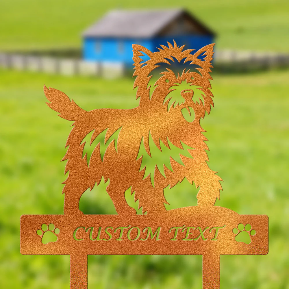 Cairn Terrier Silhouette de Chien Personnalisée Piquet de Jardin en Métal - Image 4