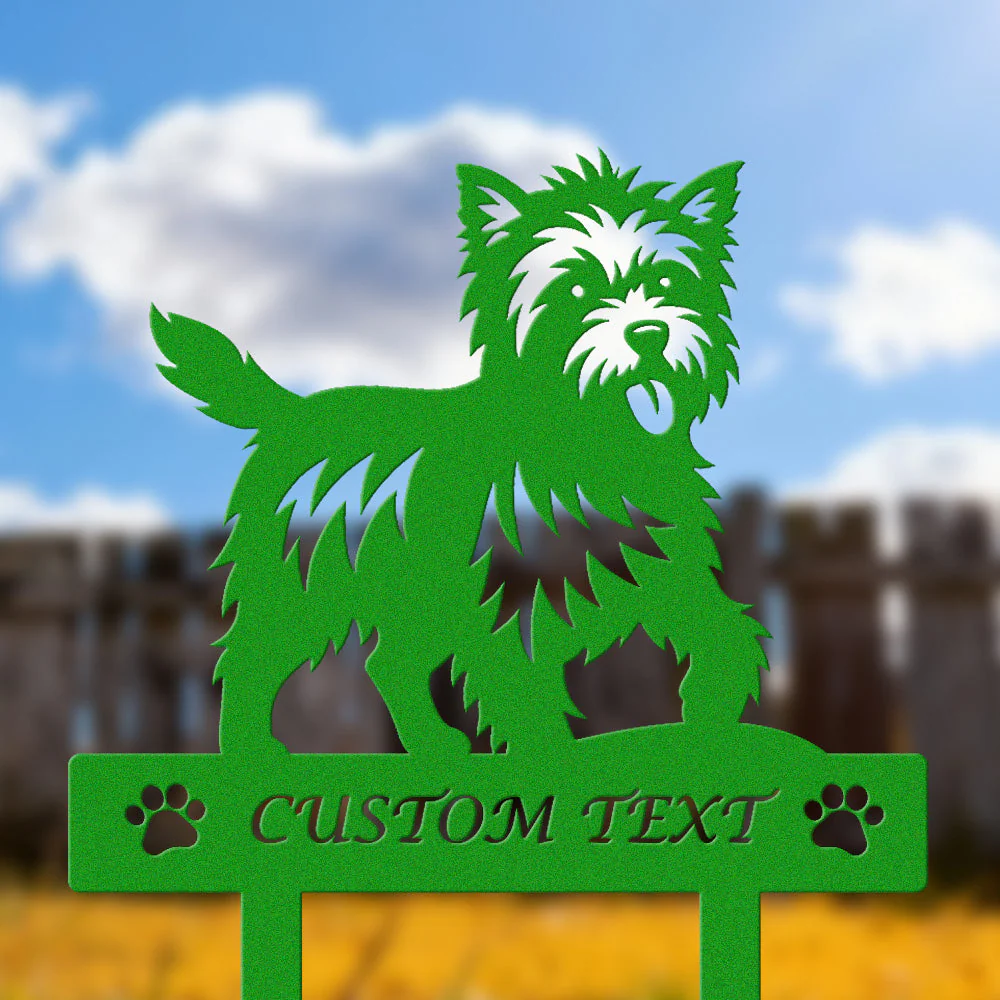 Cairn Terrier Silhouette de Chien Personnalisée Piquet de Jardin en Métal - Image 5