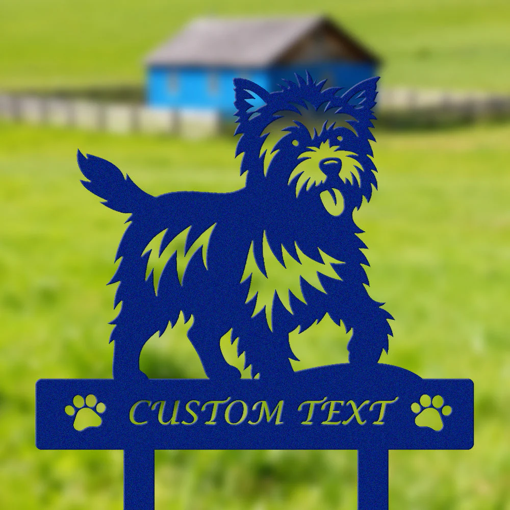 Cairn Terrier Silhouette de Chien Personnalisée Piquet de Jardin en Métal - Image 6