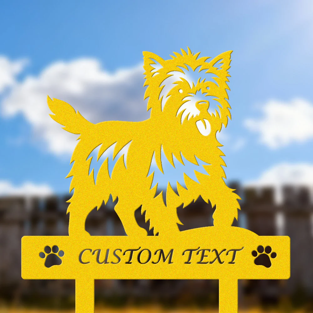 Cairn Terrier Silhouette de Chien Personnalisée Piquet de Jardin en Métal - Image 7